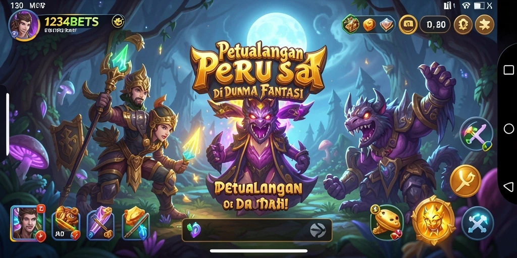 Gameplay seru di dunia petualangan 1234BETS.