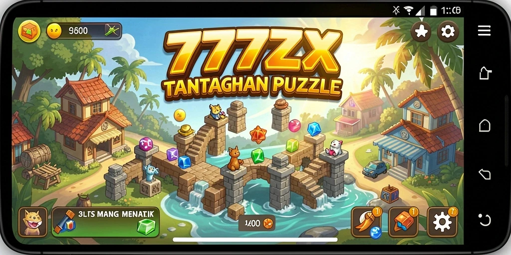 Tampilan gameplay menarik dari 777ZX yang penuh tantangan Puzzle.