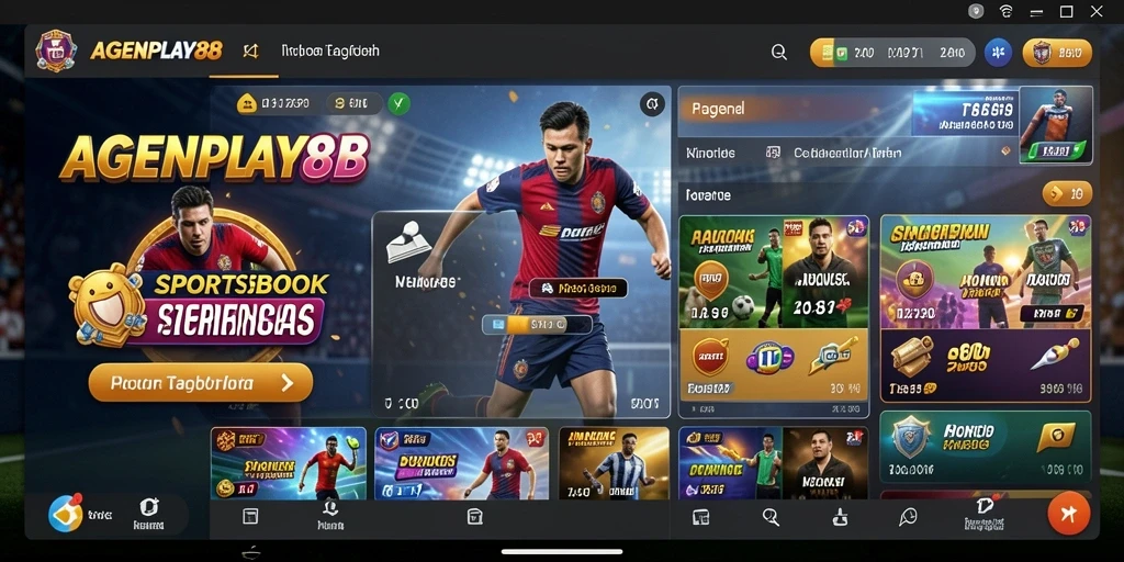 Tampilan screenshot AGENPLAY88 menunjukkan antarmuka taruhan olahraga yang interaktif.