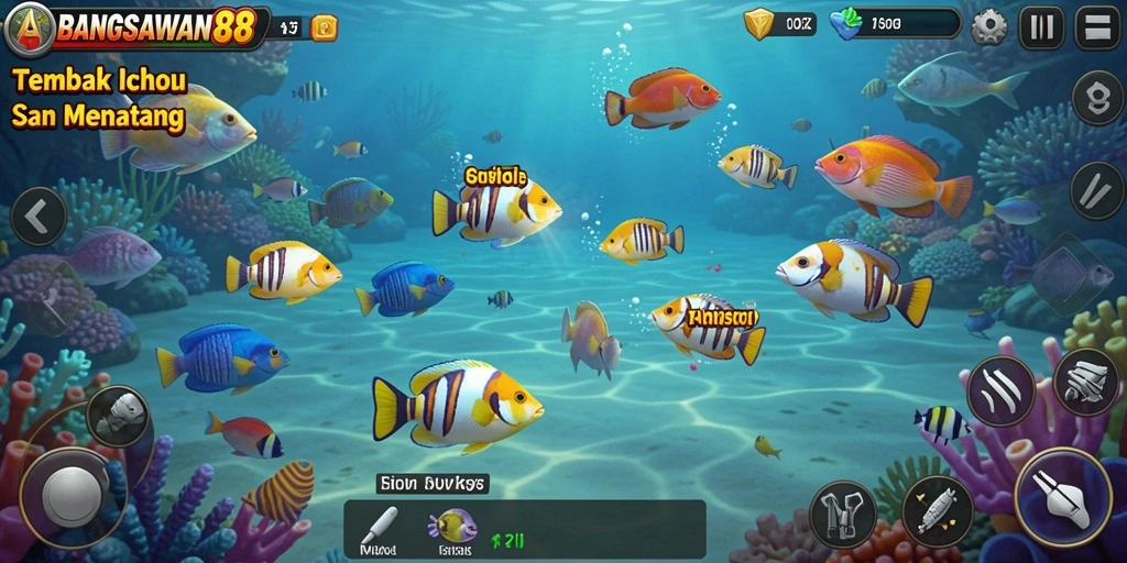 Gameplay seru Tembak Ikan di BANGSAWAN88.