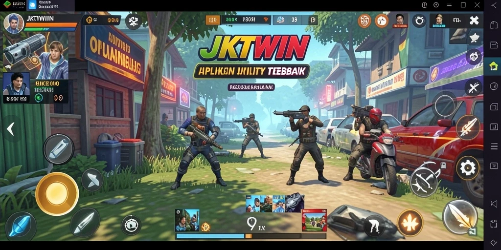 Tampilan utama JKTWIN dengan fitur-fitur Utility modern.