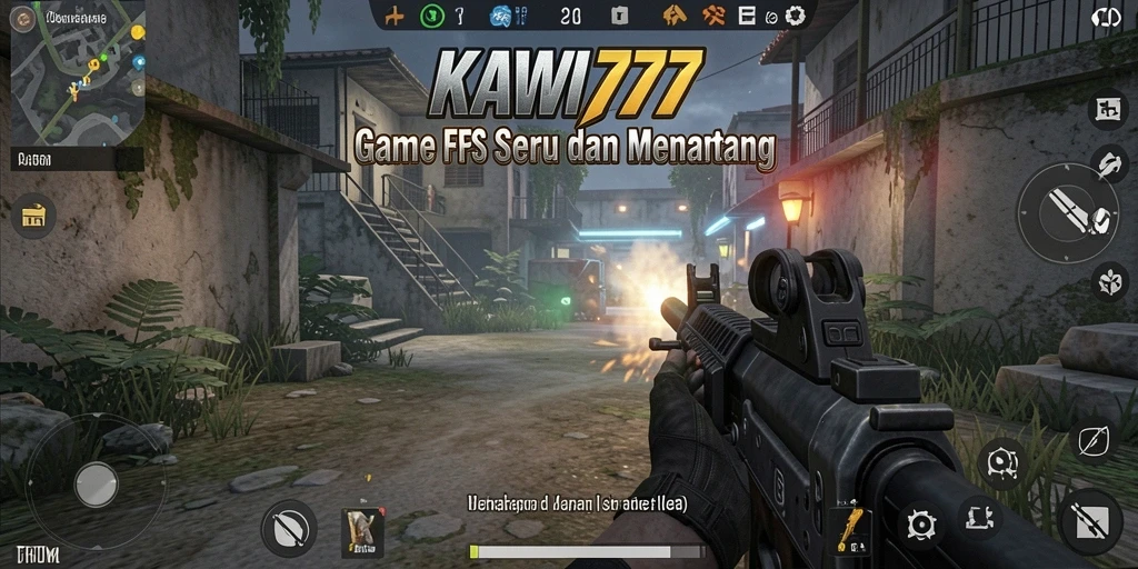 Screenshot KAWI777 menunjukkan aksi menembak yang mendebarkan di arena pertarungan.