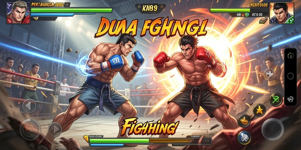 Tampilan gameplay KNO89 menampilkan aksi pertarungan intens dan karakter menawan.