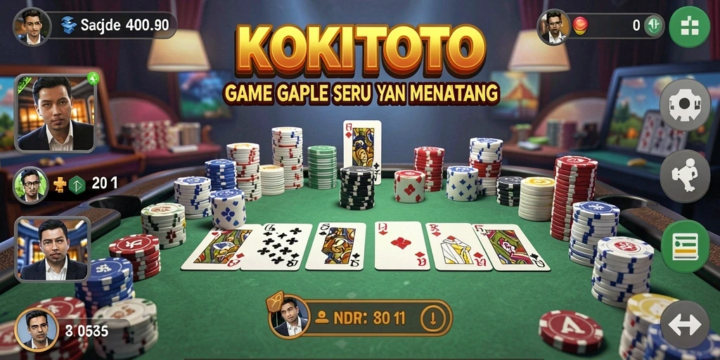 Tampilan gameplay seru dan interaktif dalam KOKITOTO.