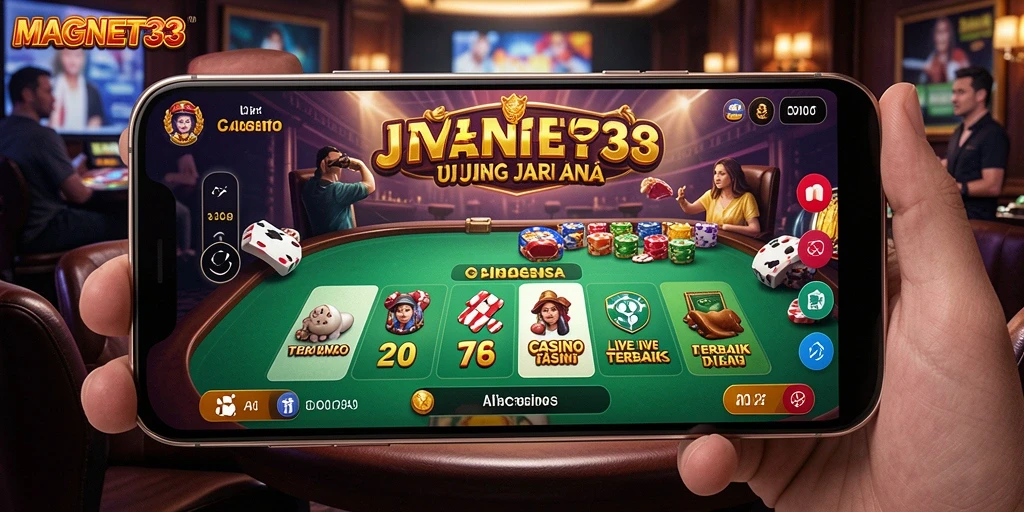 Tampilan menarik gameplay Live Casino MAGNET33 yang mendebarkan.