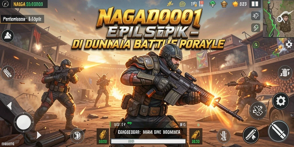 Gameplay seru NAGA1001 dalam pertempuran Battle Royale.
