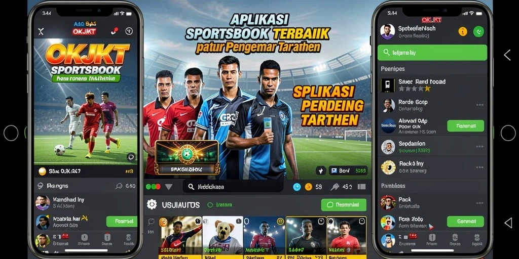 Tampilan memenangkan taruhan di aplikasi OKJKT