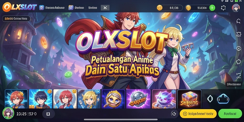 Screenshot dari gameplay <strong>OLXSLOT</strong> yang menampilkan karakter anime yang dinamis.
