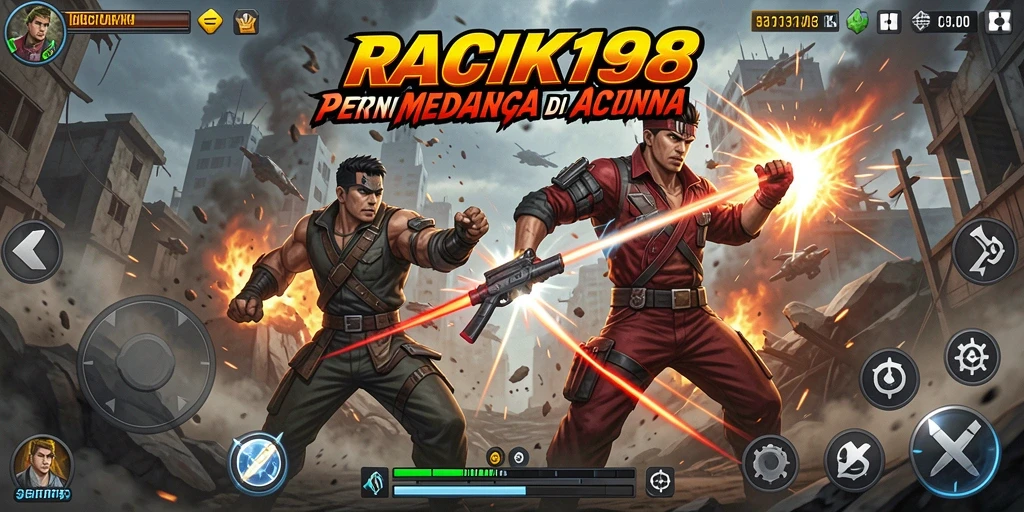 Tangkapan layar aksi mendebarkan dari gameplay RACIK198.