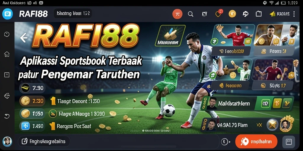 Screenshot utama RAFI88 menampilkan pengalaman taruhan seru di Sportsbook.