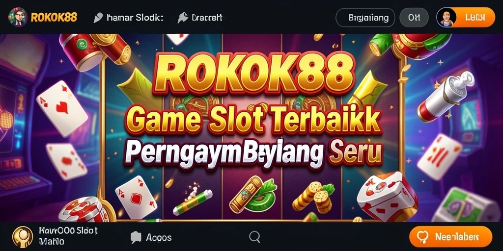 Tampilan gameplay seru dari ROKOK88 yang penuh warna.