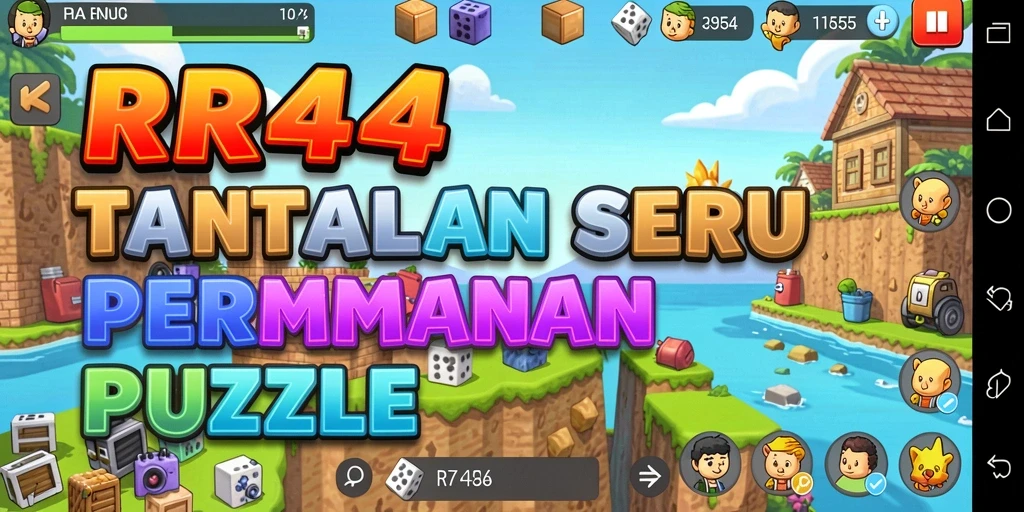 Screenshot gameplay RR44 menampilkan player menyelesaikan puzzle yang menantang.