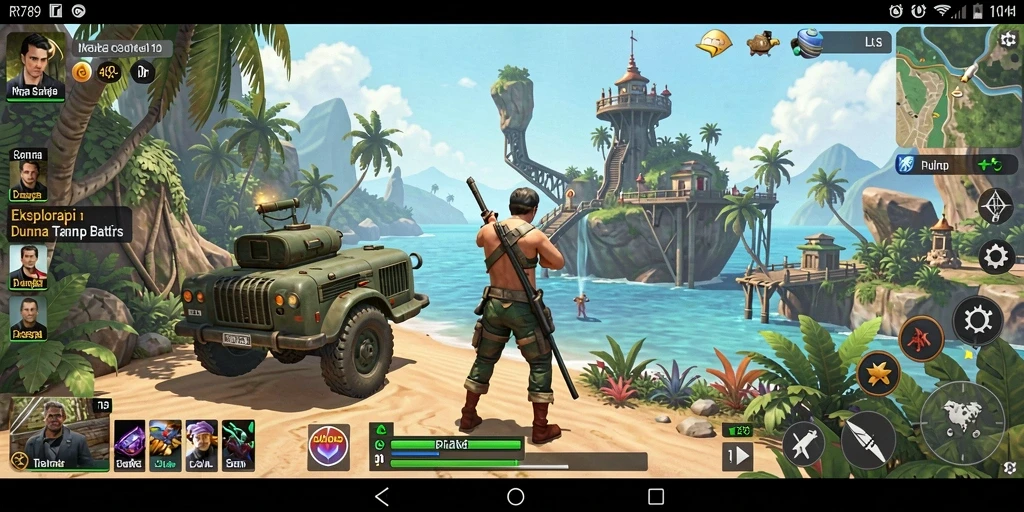 Screenshot utama RR789 menampilkan petualangan seru di dunia terbuka.