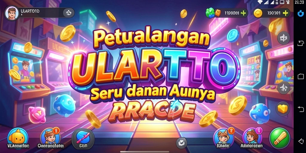 Tangkapan layar ULARTOTO menampilkan aksi seru dan colorful dalam gameplay Arcade.