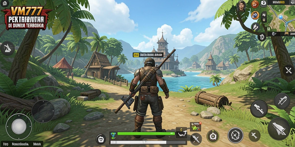 Screenshot gameplay VM777 menampilkan petualangan menarik di dunia terbuka.