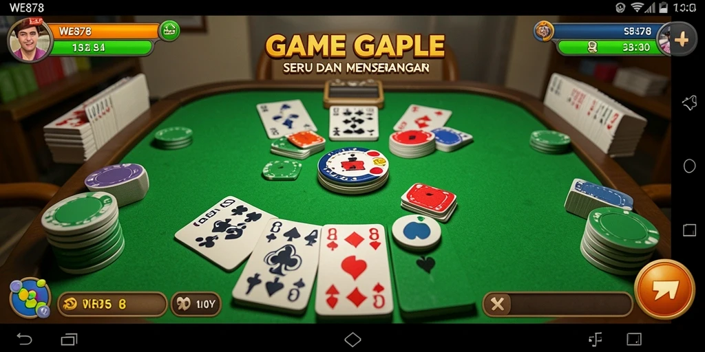 Screenshot menunjukkan gameplay seru dari WE878 Gaple.
