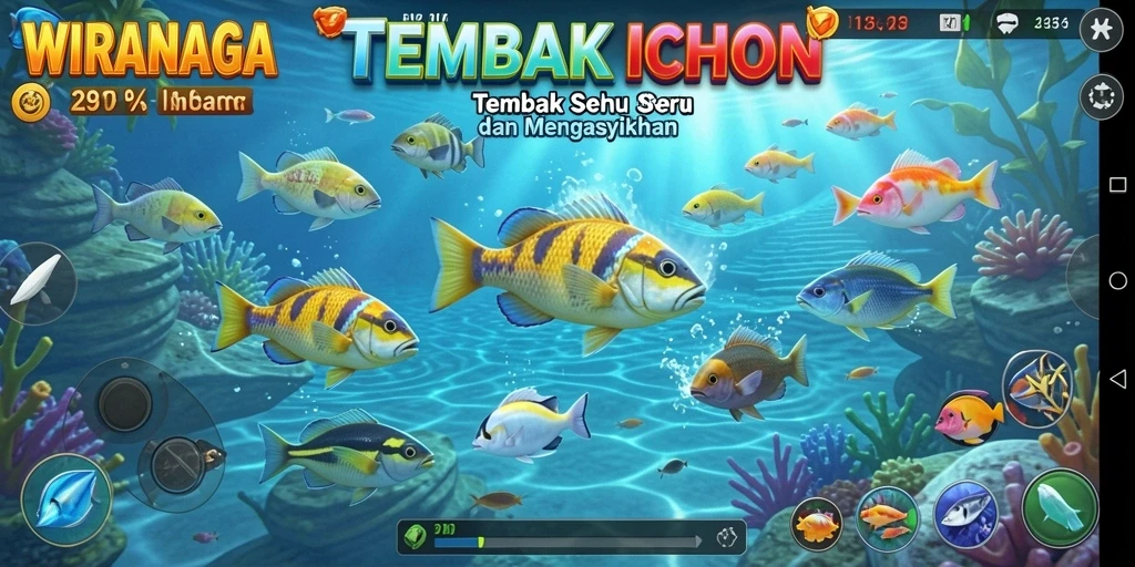 Gameplay seru menembak ikan di WIRANAGA.