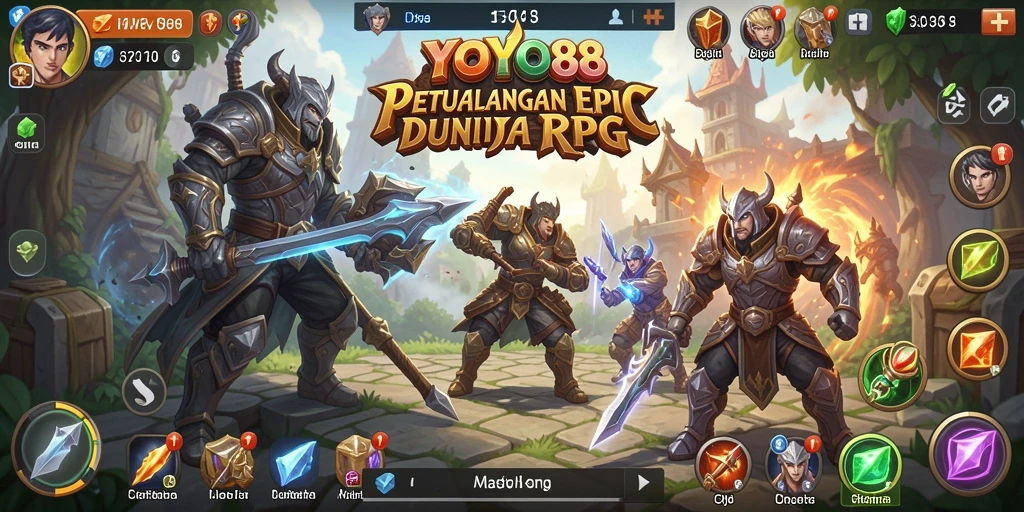 Tampilan gameplay mendebarkan dari petualangan RPG di YOYO88.