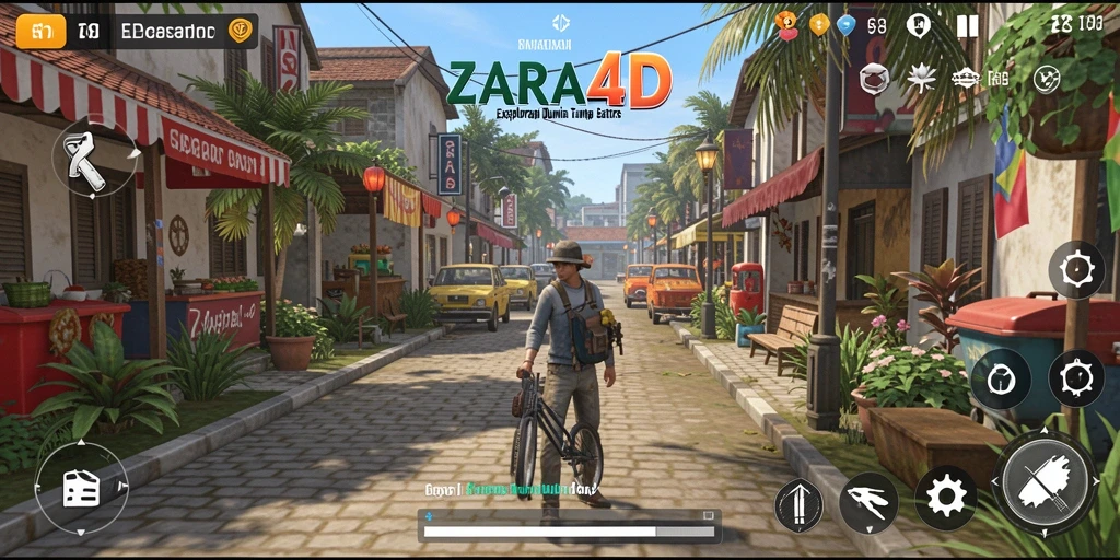 Tampilan gameplay ZARA4D yang menakjubkan di dunia Open World.