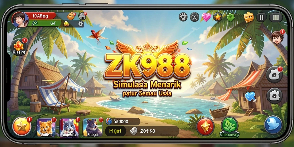 Tampilan gameplay ZK988 dengan skenario simulasi yang menarik.