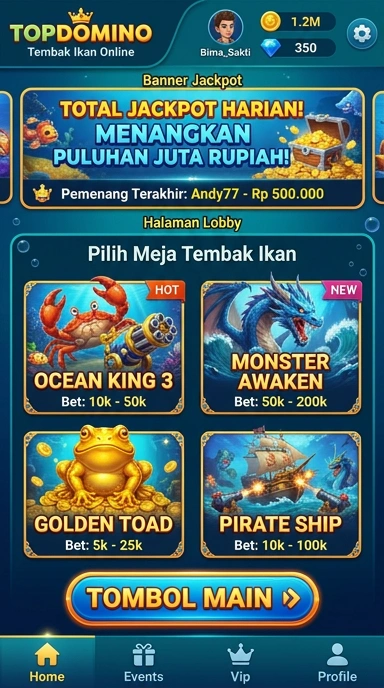 Proses unduh yang mudah di aplikasi topdomino.